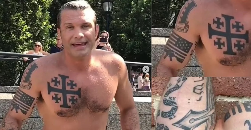 abd savaş bakanı Pete Hegseth ırkçı dövmeleri